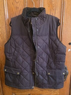 LL Bean Quilted Brown Heavyweight Downtek Vest XL EUC